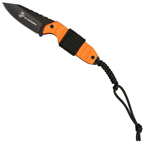 U.S. Marines M-2002OR Orange G-10 Handle Fixed Blade Knife