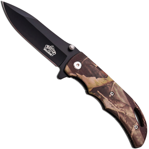 Black Blade Spring Assisted Folding Knife