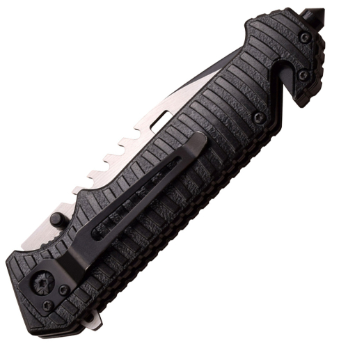 TF-916BK Folding Knife - Black Anodized Aluminum Handle