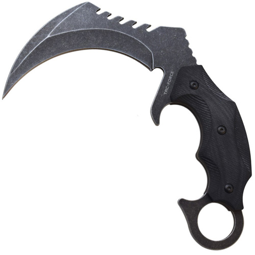 Tac-Force TF-FIX016BK Fixed Blade Knife 5 inch Hawkbill Fine Edge Blade