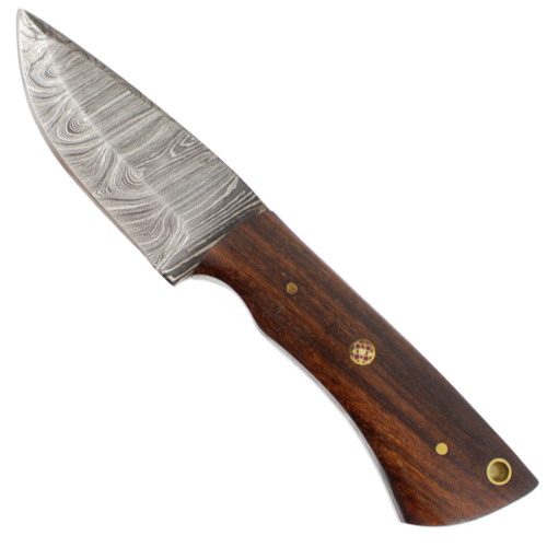 True Damascus Fixed Blade - Walnut Wood Handle