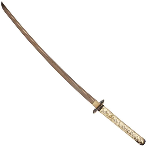 41-Inch Gold Damascus Sword w/ Wooden Silk Wrapped Gift Box