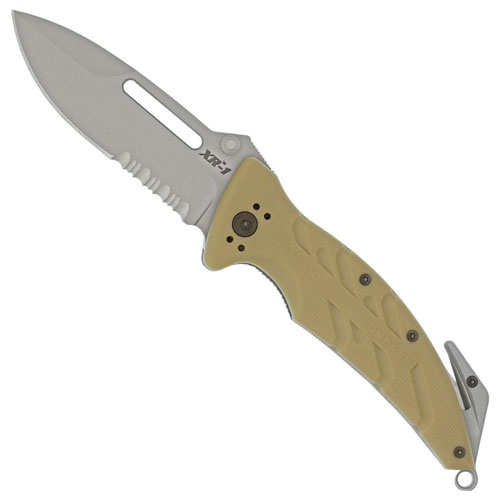 XR 1 Desert Tan Folder Serrated Knife