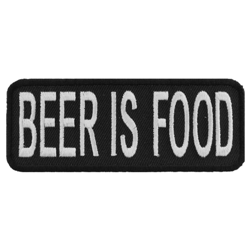Beer Is Food Funny Patch 