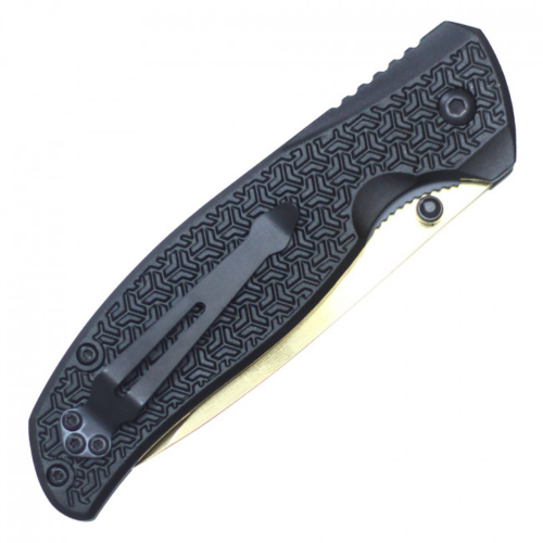 Wartech 8'' Assisted Folding Gold Knife