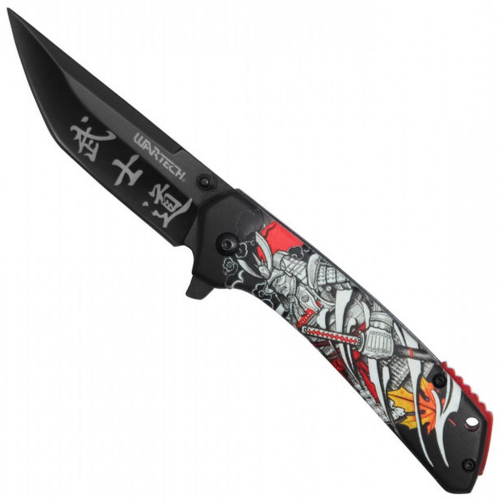 7.75'' Steel Pocket Knife with Samurai Handle