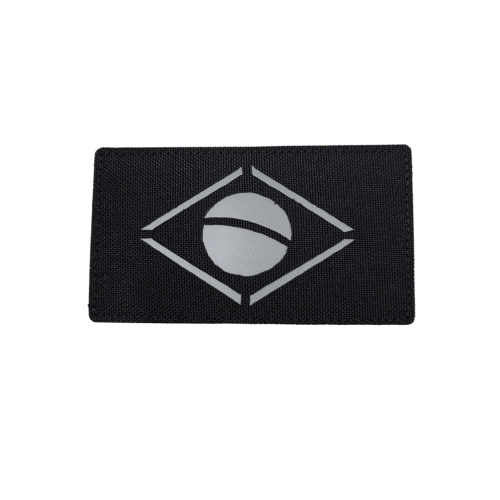 Brazil Flag Laser Cut Patch Black/Reflective-L