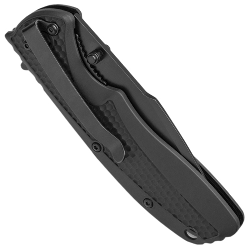SCP17-35 Black Polymer Handle Folding Blade Knife