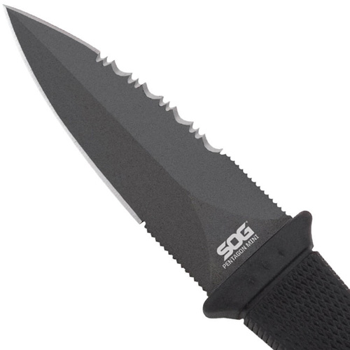 Mini Pentagon Kraton Handle Fixed Blade Knife