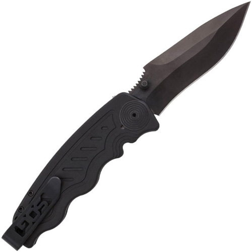 Zoom Mini AUS-8 Steel Drop Point Blade Folding Knife