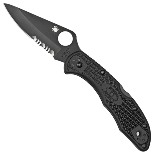 Spyderco Delica 4 FRN Handle Half Serrated Edge Folding Knife