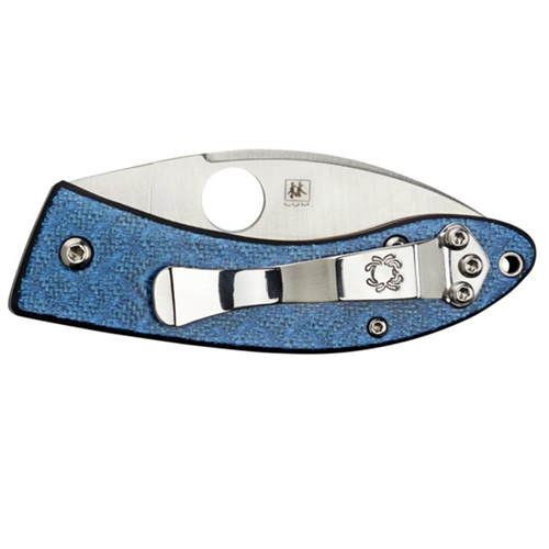 Lil' Lum Blue Nishijin Glass Fiber Handle Folding Knife