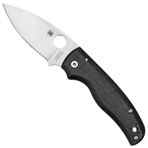 Spyderco Shaman Black G-10 Handle Folding Knife