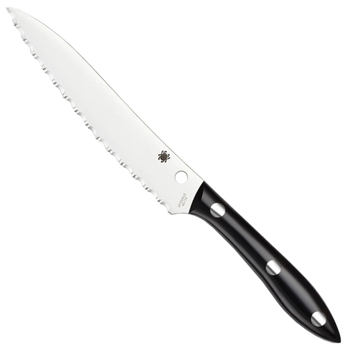K11 Cook's Black Corian Handle Fixed Blade Knife
