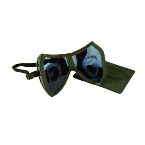 Tactical German Folding Goggles W/Pouch Used