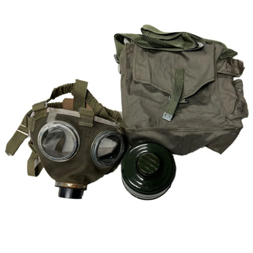 Tactical Hungarian M75 Gas Mask W/Filter & Bag Like New