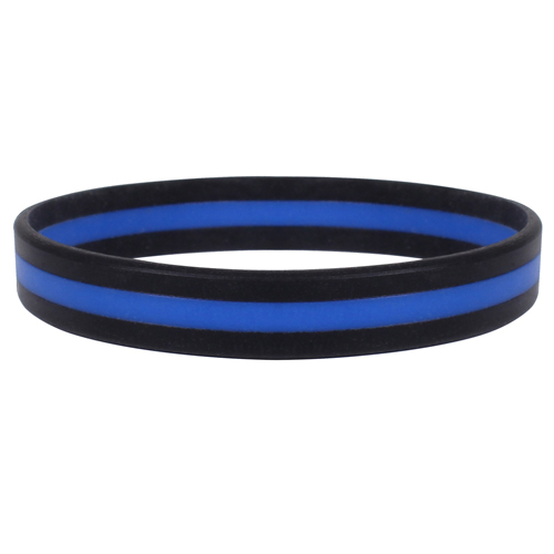 Ultra Force Silicone Thin Blue Line Bracelet