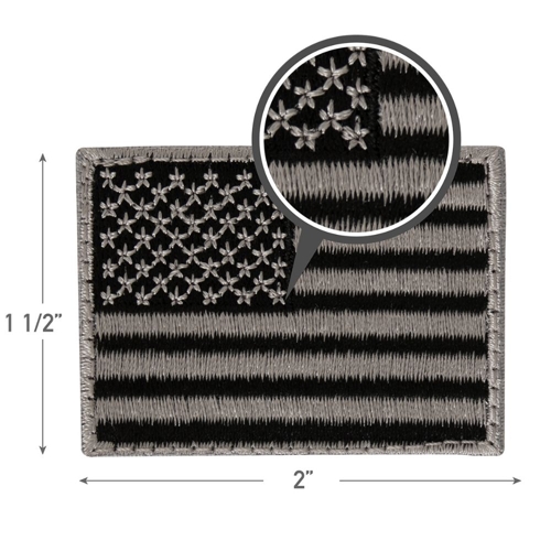 Mini US Flag Patch With Hook Back