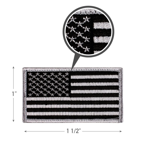 Mini US Flag Patch With Hook Back