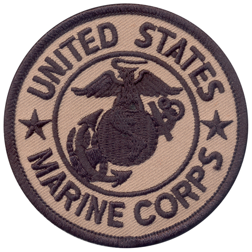 Marine Corps Patch With 3 Inch Hook And Loop