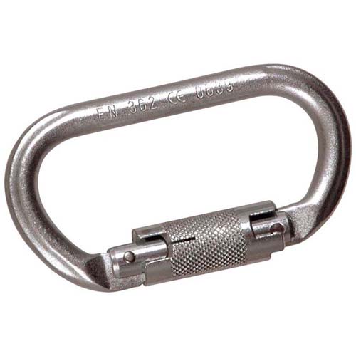 Steel 30 Kn Oval Twist Lock Carabiner