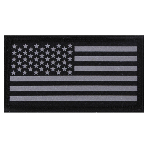 Reflective Flag Patch With Hook Back