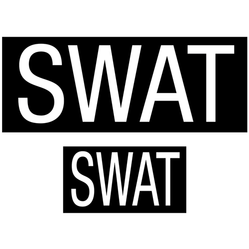 SWAT Patch Set Of Two With Hook Back