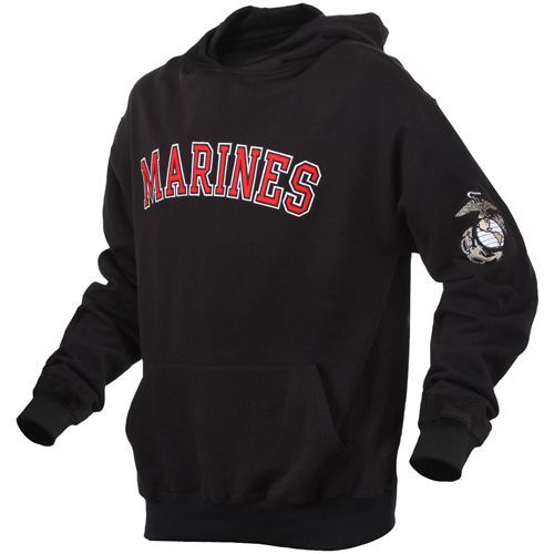 Mens Marines Military Embroidered Pullover Hoodies
