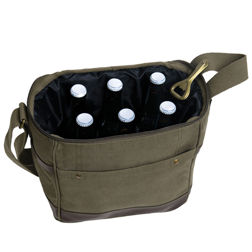 canvas insulated cooler bag