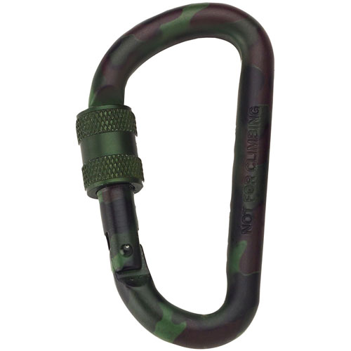 Ultra Force 80mm Locking Accessory Woodland Carabiner