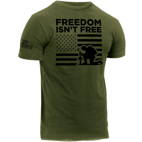 Ultra Force Freedom Isn't Free US Flag Print T-Shirt