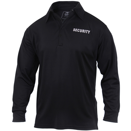 Moisture Wicking Long Sleeve Security Polo T-Shirt