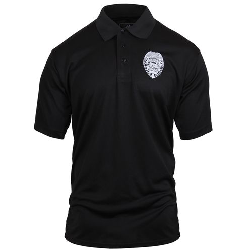 Moisture Wicking Security Polo Shirt with Badge