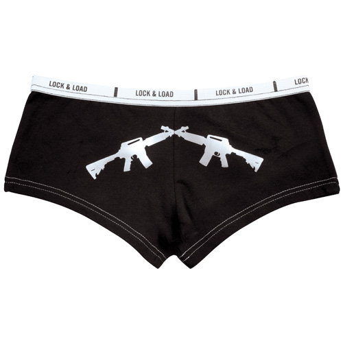 Womens Crossed Rifles Booty Shorts