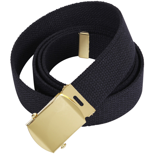 44 Inch Military Gold Buckle Web Belts