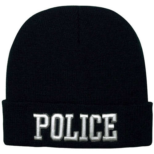 Deluxe Embroidered Police Watch Cap