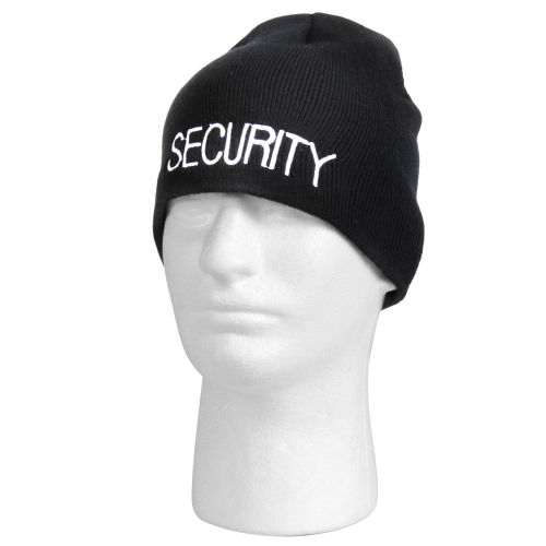 Ultra Force Black Embroidered Security Acrylic Skull Cap