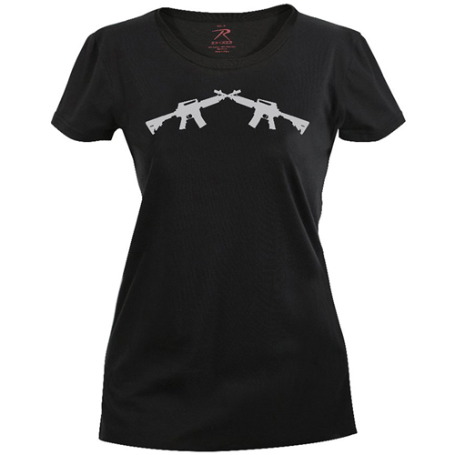 Womens Crossed Rifle Long Length T-Shirt