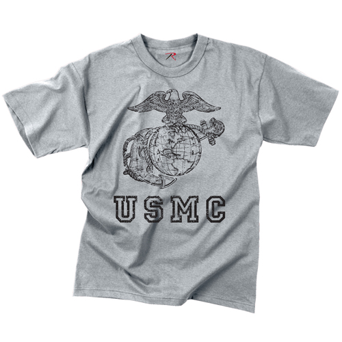 Mens Vintage USMC Globe & Anchor T-Shirt