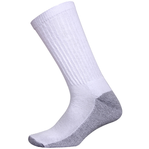 White Crew Socks with Cushion Sole
