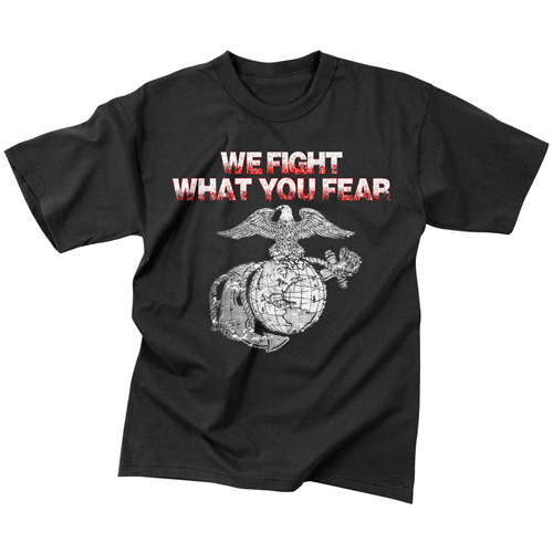 Mens Vintage We Fight What You Fear Globe & Anchor T-Shirt