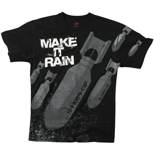 Mens Make It Rain Bombs T-Shirt