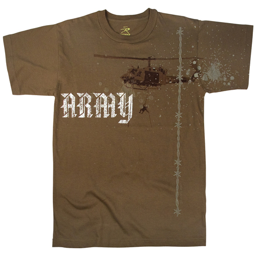 Mens Vintage Army Helicopter T-Shirt