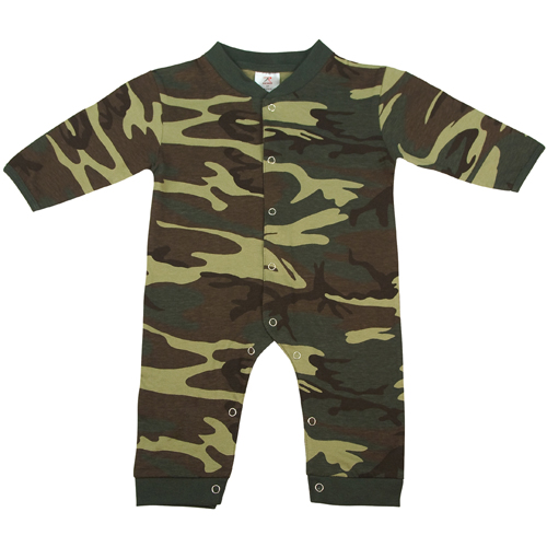 Infant Camo Long Sleeve And Leg One-Piece Bodysuit