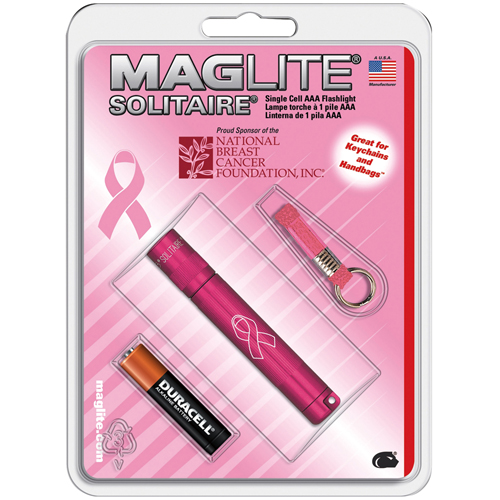 Solitaire AAA Breast Cancer Awareness Flashlight