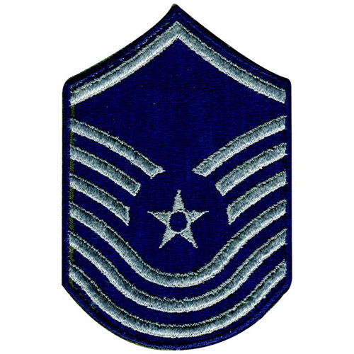 USAF Senior Master Sergeant 1986-1992 Large Silver Patch