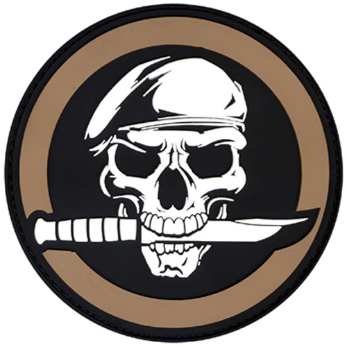 PVC Military Skull And Knife Morale Patch