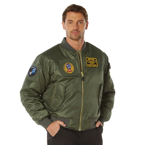 Mens MA-1 Flight Jacket with Patches