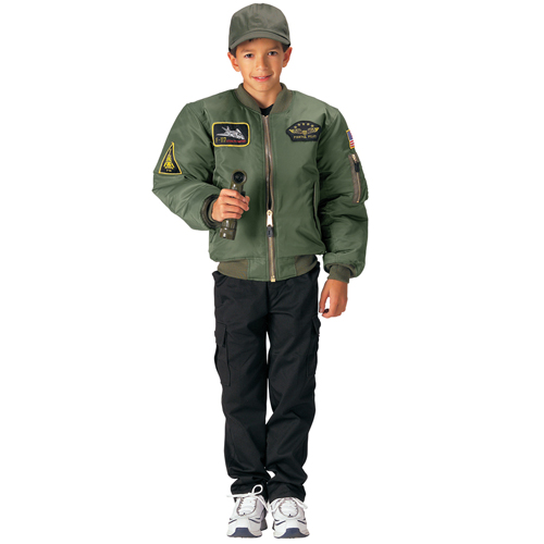 Kids Flight Jacket with Patches