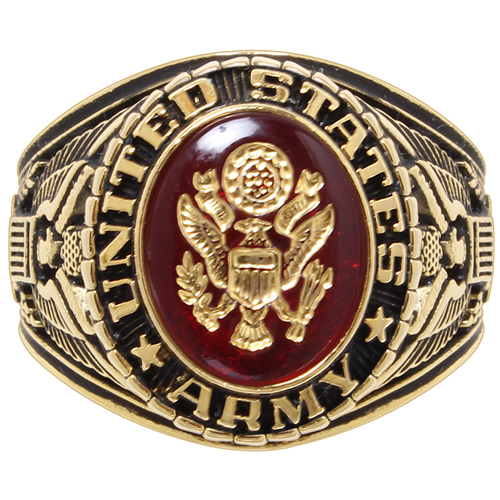 Deluxe Army Brass Engraved Ring